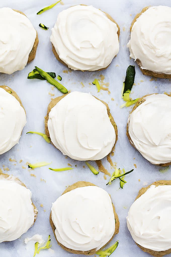Zucchini Cookies with Brown Butter Cream Cheese Frosting