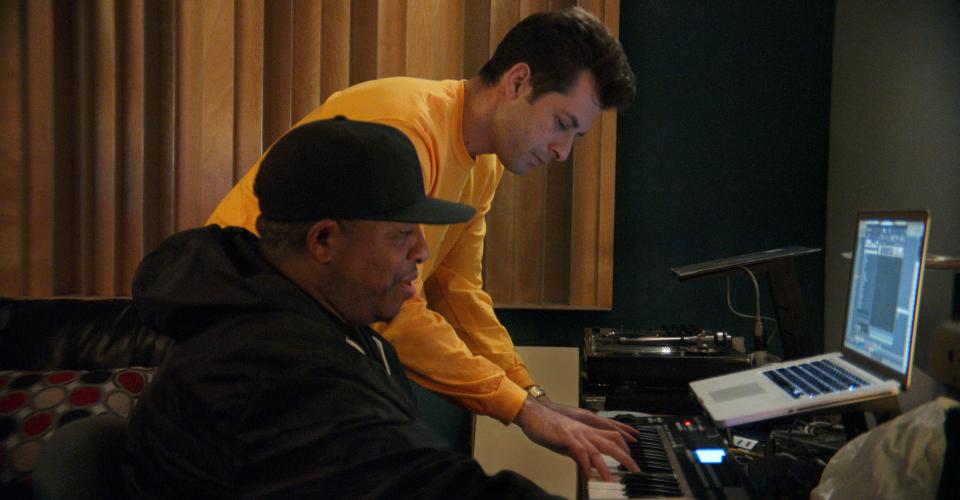 DJ Premier and Mark Ronson in episode two of Watch the Sound.