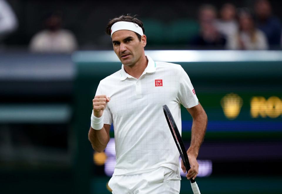 Roger Federer at Wimbledon in 2021 (John Walton/PA) (PA Archive)