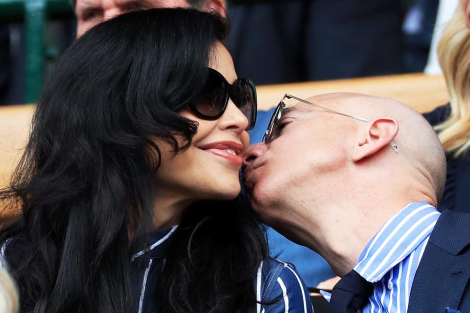   <div class="inline-image__caption"><p>Jeff Bezos and his partner, Lauren Sanchez, look on from the Royal Box at Wimbledon 2019.</p></div> <div class="inline-image__credit">Simon Stacpoole/Offside/Getty</div>