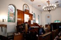 A view from inside the synagogue in Halle