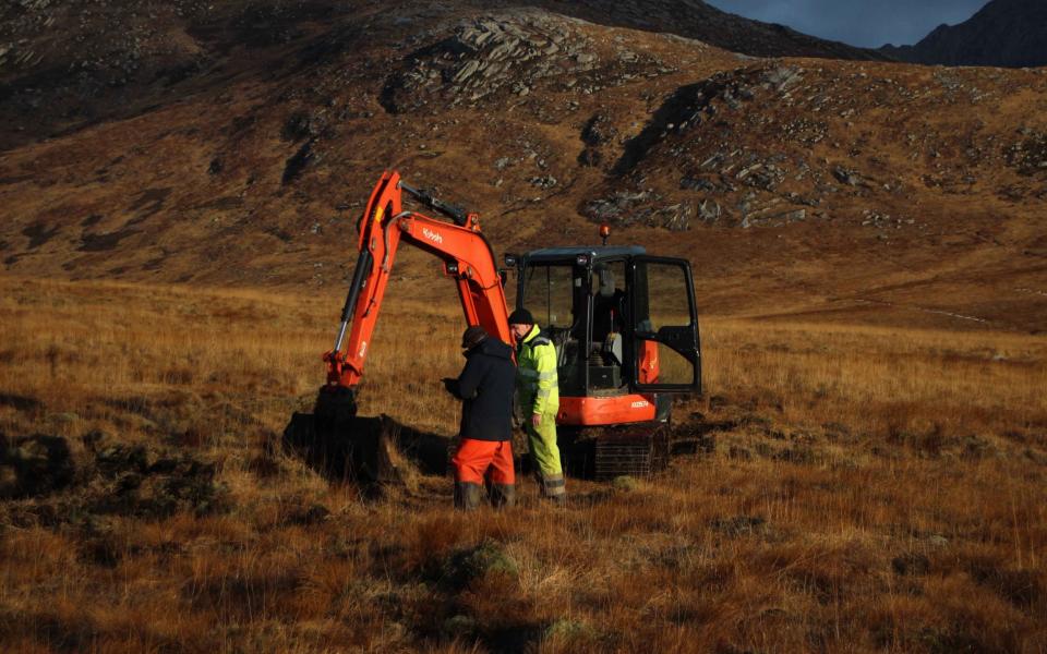 The propeller was found in a peat bog on the island