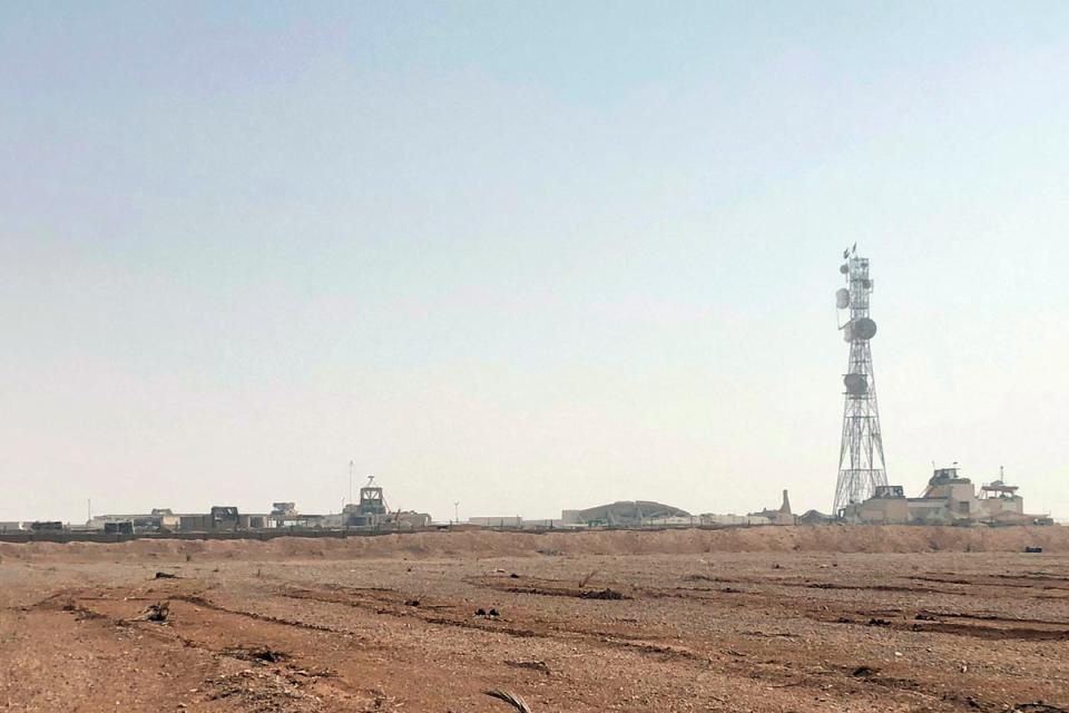 The al-Tanf military outpost in southern Syria is seen on Oct. 22, 2018. Two U.S. officials told The Associated Press that the al-Tanf garrison, where U.S. troops have maintained a presence to train forces as part of a broad campaign against the Islamic State group, was attacked by drones on Thursday, (Copyright 2023 The Associated Press. All rights reserved.)