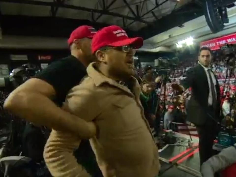 White House condemns violence against journalists after Trump supporter attacks BBC cameraman at rally