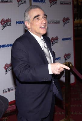 Martin Scorsese at the New York premiere of Miramax's Gangs of New York