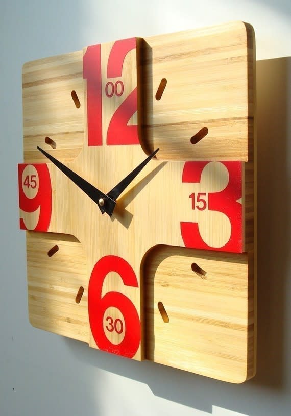 10in Addison Bamboo Wall Clock 