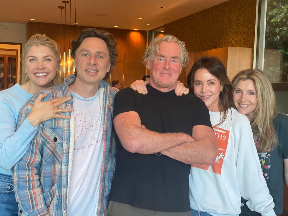 The cast were reunited for a ‘pizza party’ (@JohnCMcGinley/X)