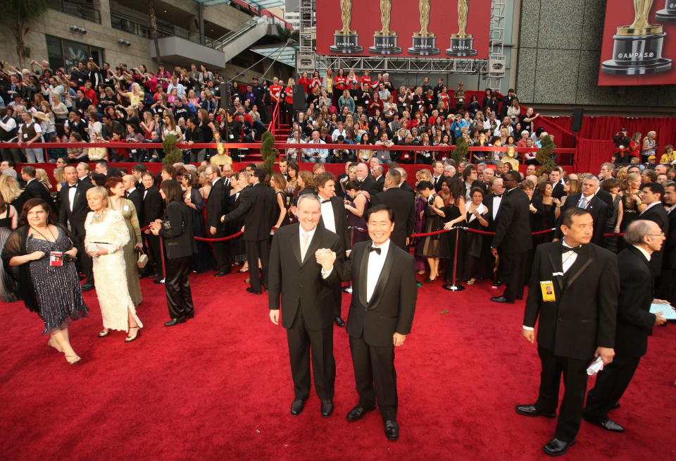 George Takei and husband Brad (Altman) Takei arrive at the 81st Annual Academy Awards on Feb.&nbsp;22, 2009.