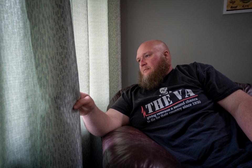 Daniel Berry, a former member of the Wisconsin chapter of the Proud Boys, says he stays up each night to keep an eye on his home after receiving death threats for his plans to speak to USA TODAY.
