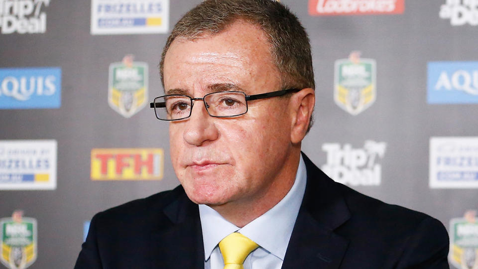 NRL referees boss Graham Annesley has confirmed the league's Bunker system is being reviewed after the initial contact approaches its end. (Photo by Jason O'Brien/Getty Images)