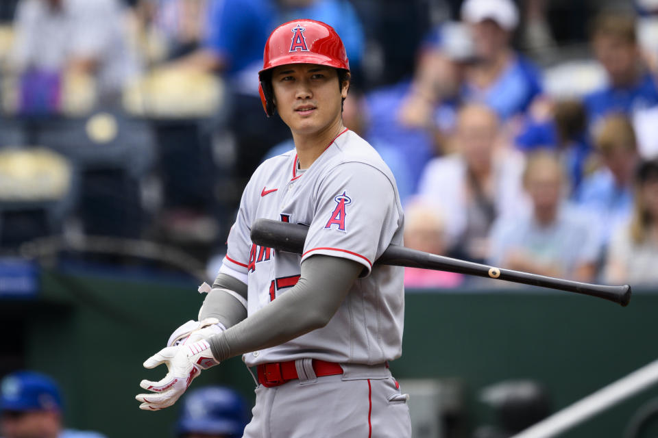 大谷連兩天開轟，靠本季第24號全壘打續坐MLB全壘打王的寶座；目前58分打點也是MLB第1，暫居打擊雙冠王。（美聯社）