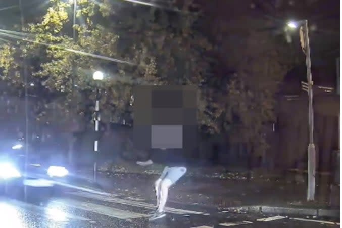 <p>The Met Police released the footage with the permission of the victim who was struck by Nahome Rezene who had been travelling at speeds of up to 80mph to evade police</p> (Met police handout)