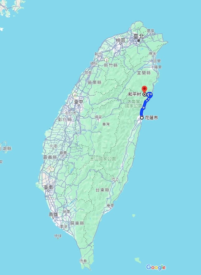 ▼原Po原先的回家路線無法通行。（示意圖／翻攝自Google map）