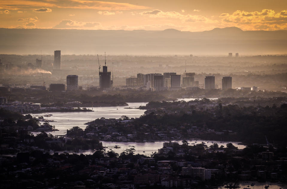 SYDNEY, AUSTRALIA - JULY 19: Buildings under construction in the western suburbs of Sydney, New South Wales, on July 19, 2020 in Australia.    (Photo by David Gray/Getty Images)