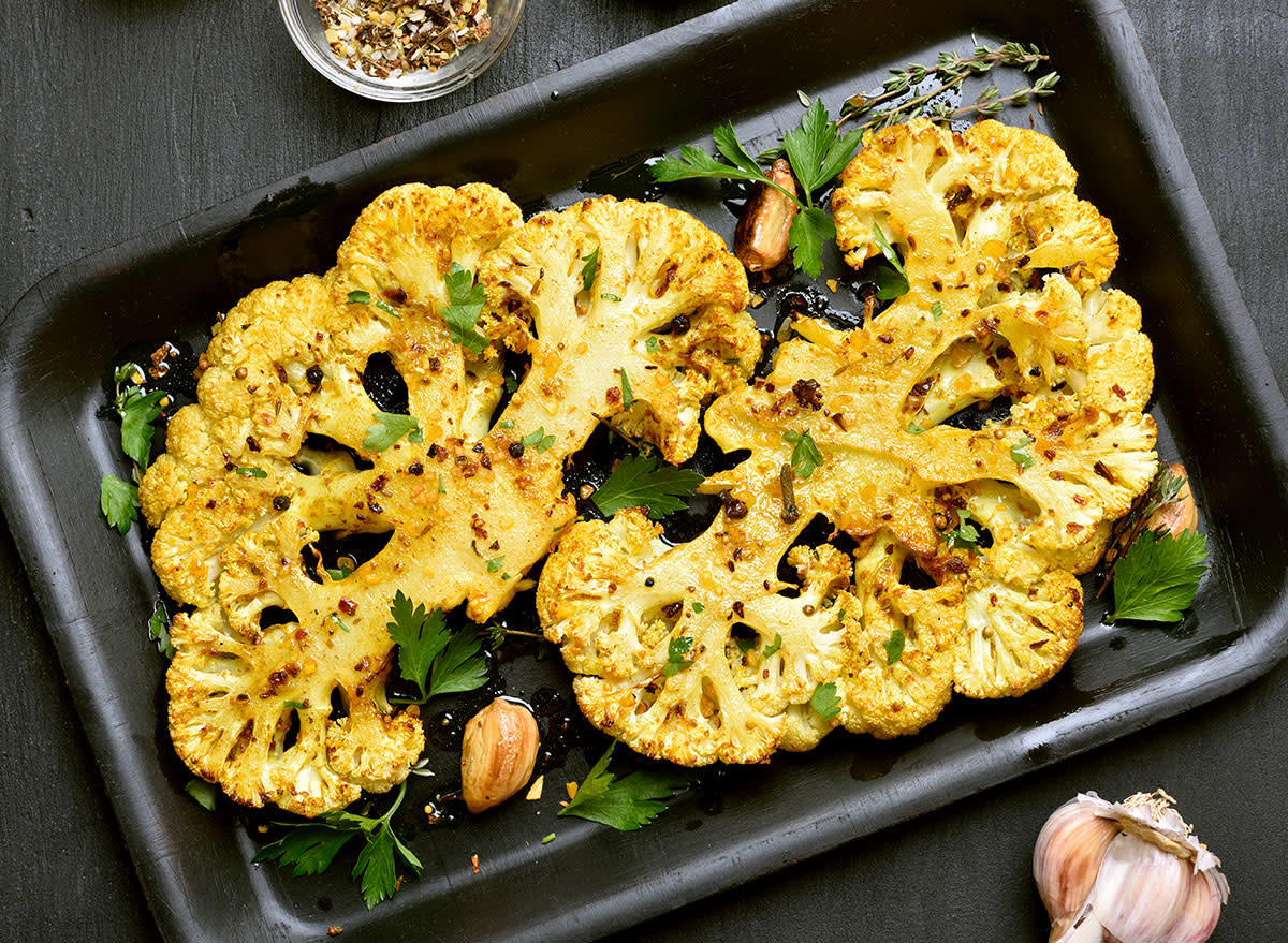 baked cauliflower steaks