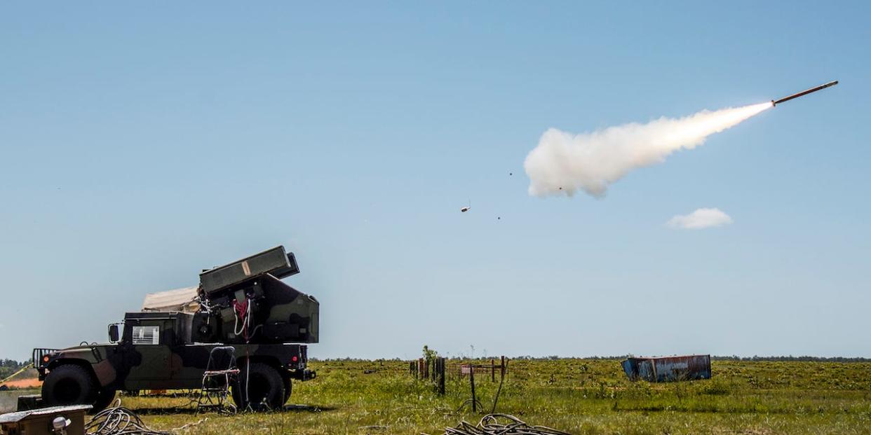 US Army Stinger missile Avenger air defense system