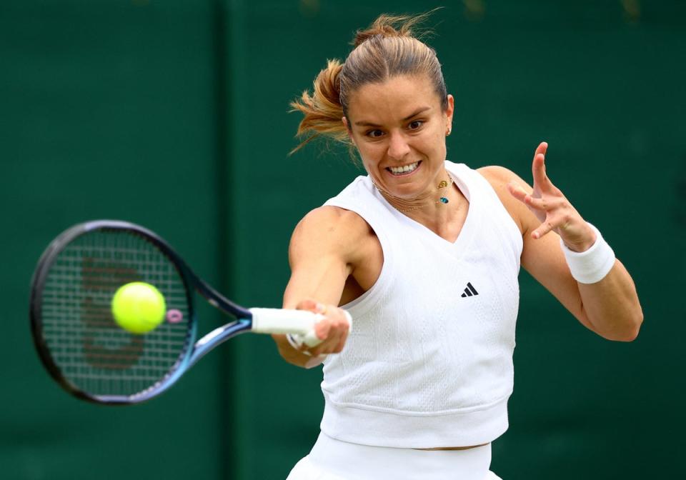 Rematch: Maria Sakkari lost to Emma Raducanu in the 2021 US Open semi-finals (REUTERS)