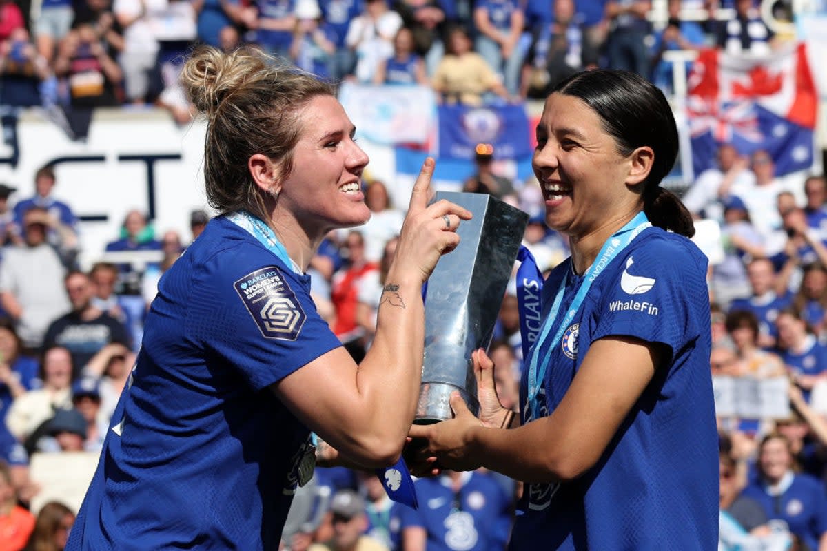 Millie Bright’s battle with her Chelsea teammate could be key in the semi-final match (The FA via Getty)