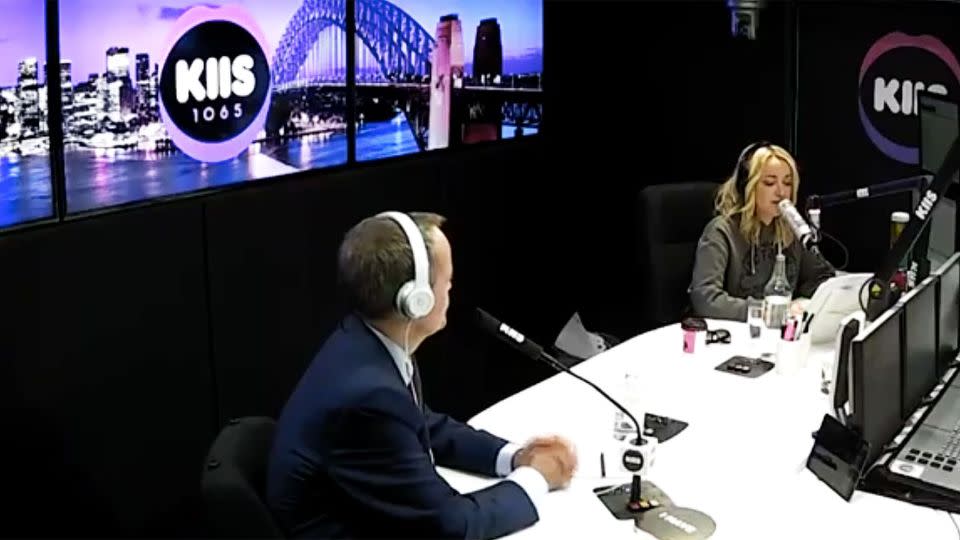 Bill Shorten played the game 'never have I ever' with Kyle and Jackie O on Wednesday morning. Photo: Facebook/KyleandJackieO