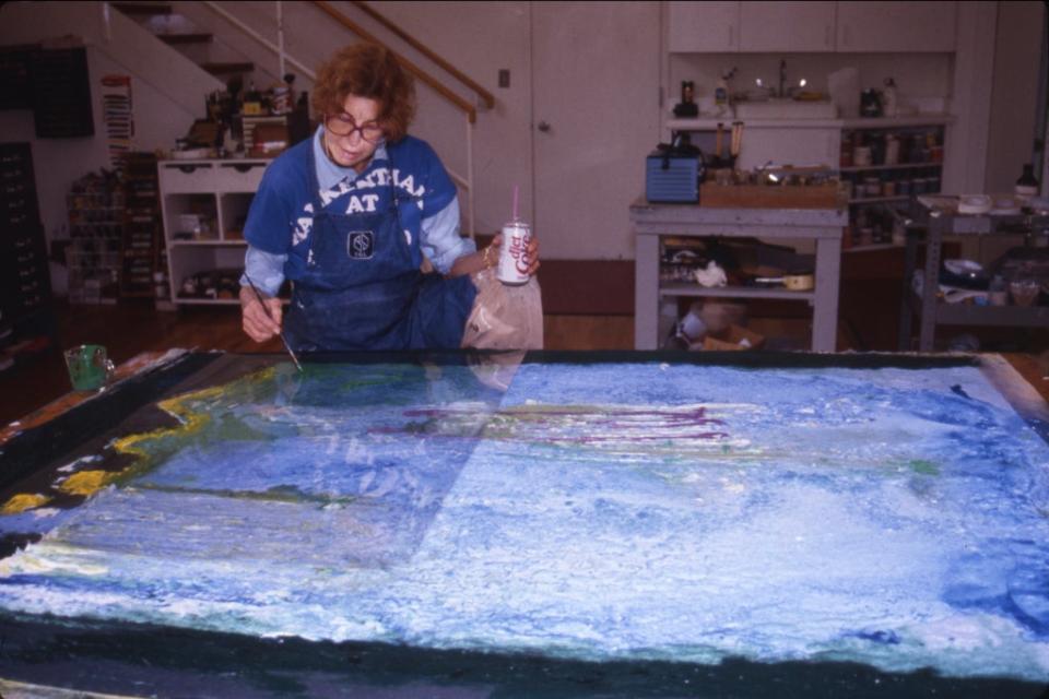Frankenthaler was a bright, sparkling sort of character: something reflected in her art as much as her memoir-fodder life (Photo by Marabeth Cohen-Tyler, 1992. Gift of Kenneth Tyler 2002. Courtesy: National Gallery of Australia. )
