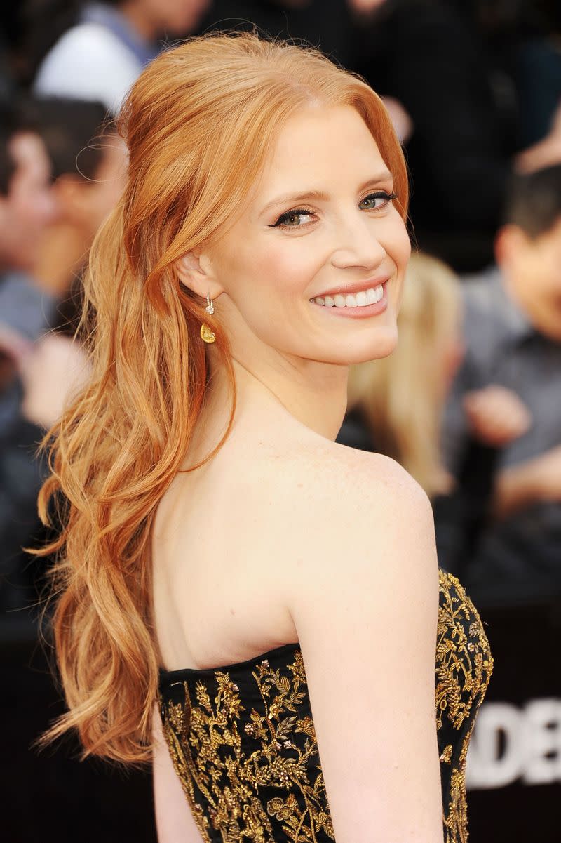 Jessica Chastain's Red Carpet Waves