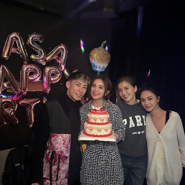 Charlene celebrates her birthday with pals