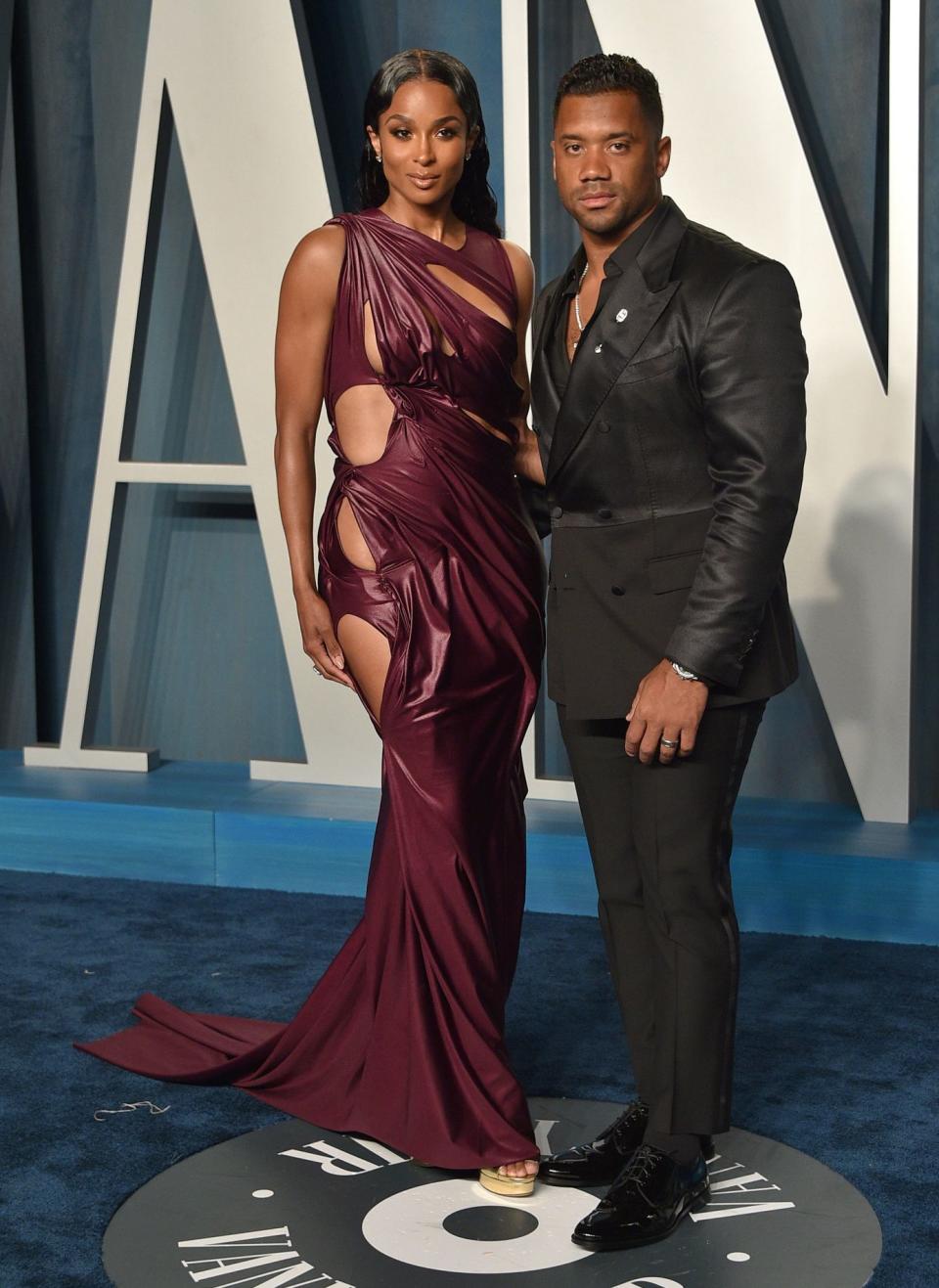 Russell Wilson and Ciara at the Vanity Fair Oscars After Party. - Credit: OConnor-Arroyo/AFF-USA.com / MEGA