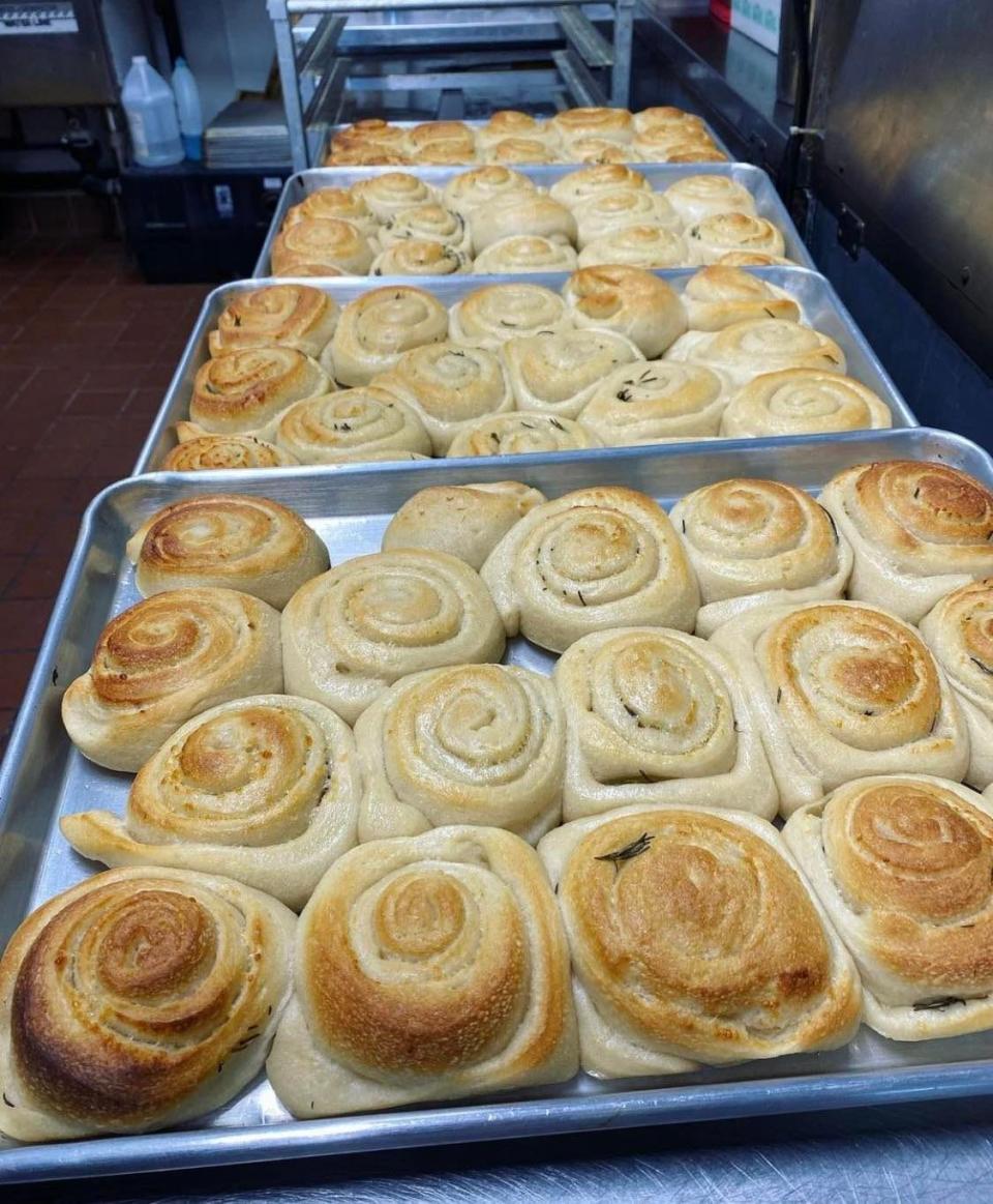 Freshly baked garlic rolls at Russo's Italian Restaurant in Ship Bottom.