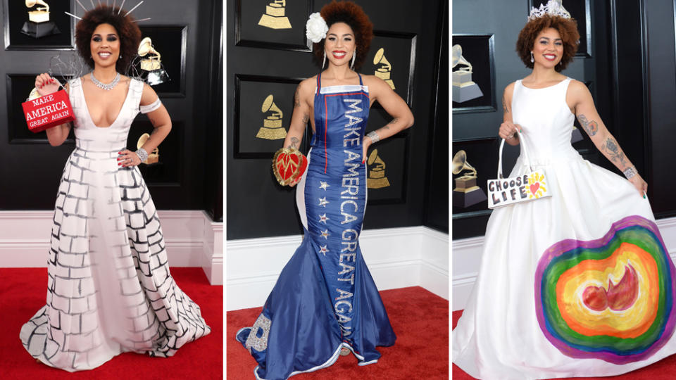 Joy Villa Pro Trump Grammys Dress