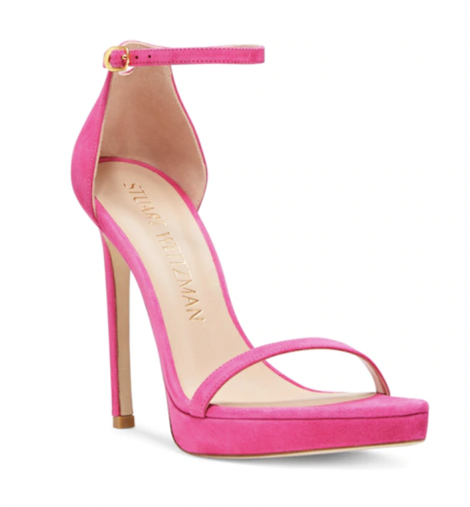 Stuart Weitzman Nudist Disco Platform Sandal. - Credit: Stuart Weitzman