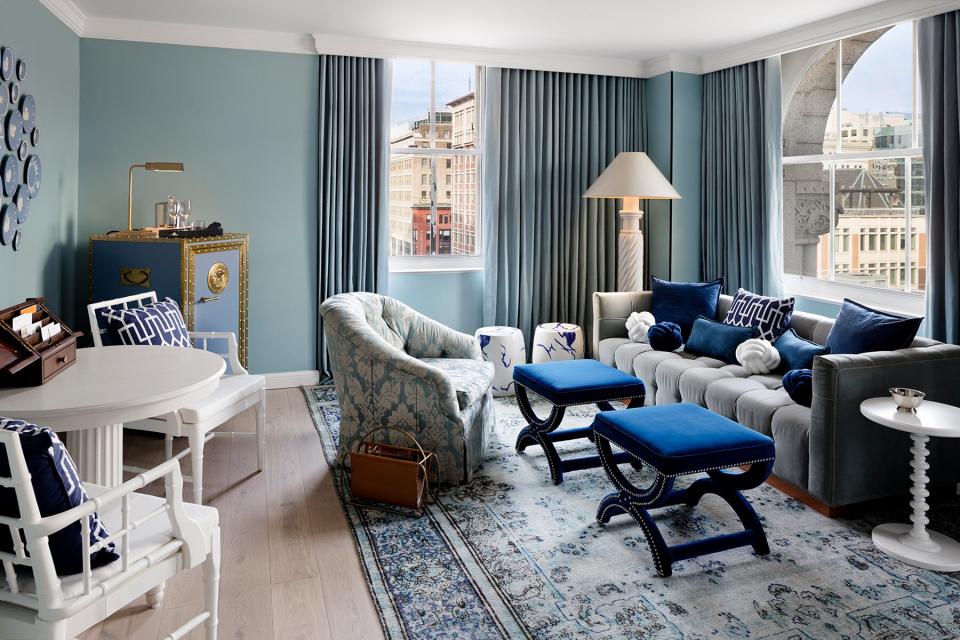 Interior of the First Lady Caroline Harrison suite Living Room at the Riggs Washington D.C.