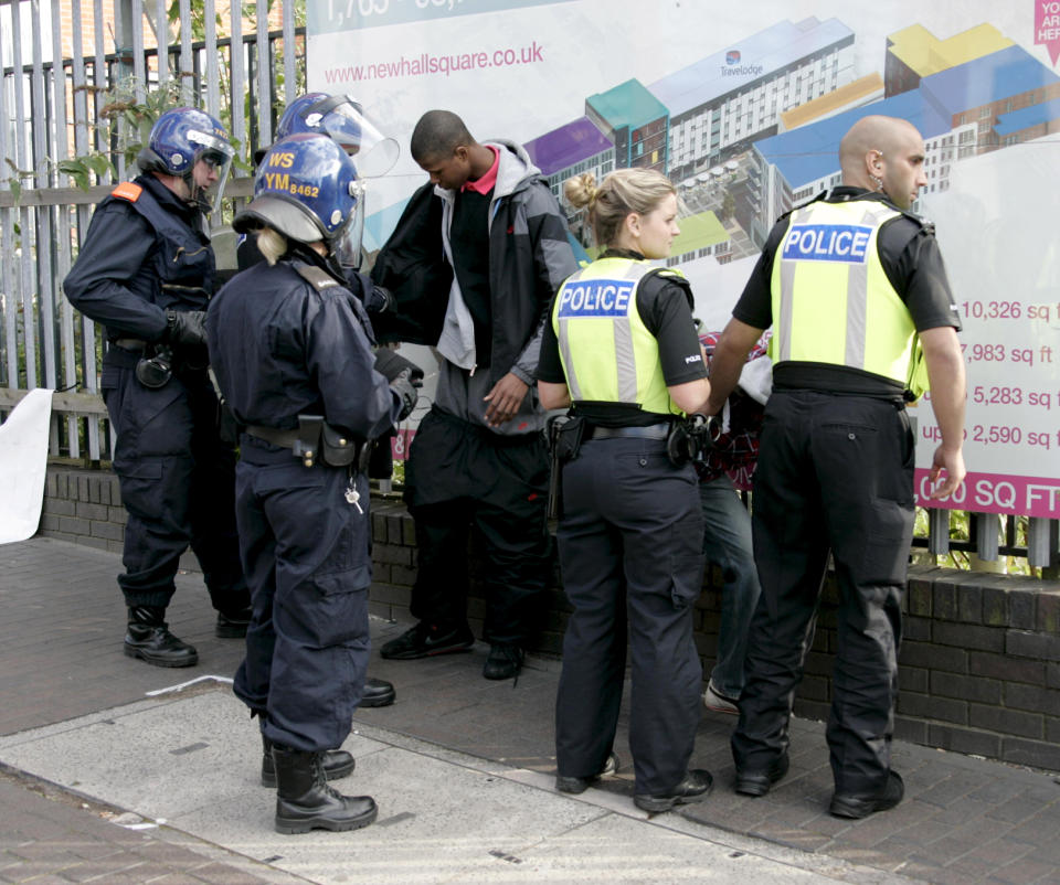 Unrest in Birmingham on Tuesday night.