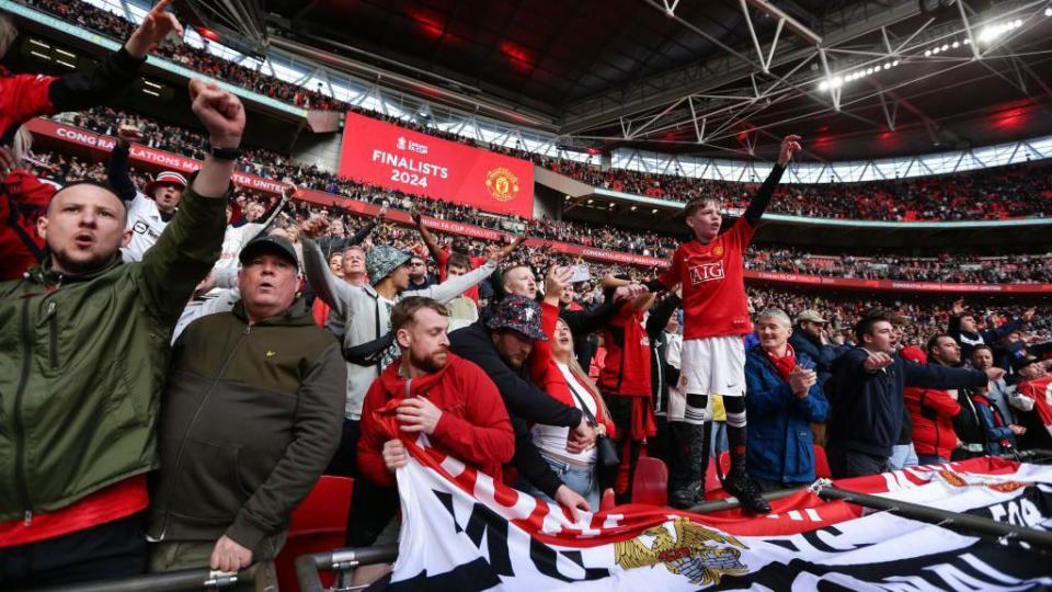 Manchester United fans at Wembley