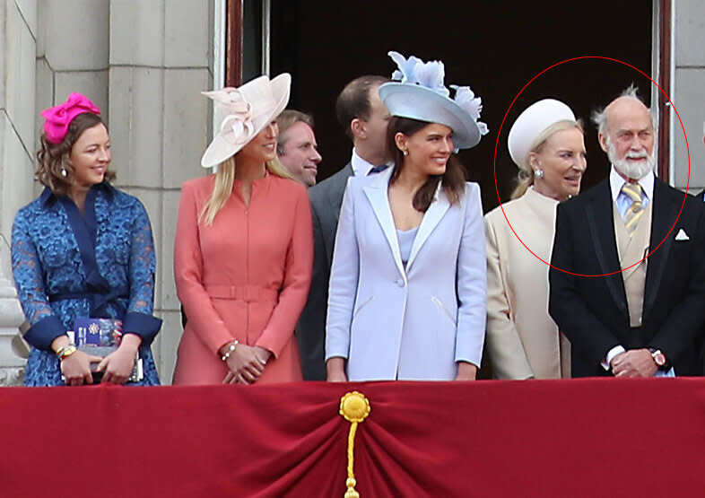 Prince and Princess Michael of Kent pictured at the Trooping the Colour 2019 alongside their children