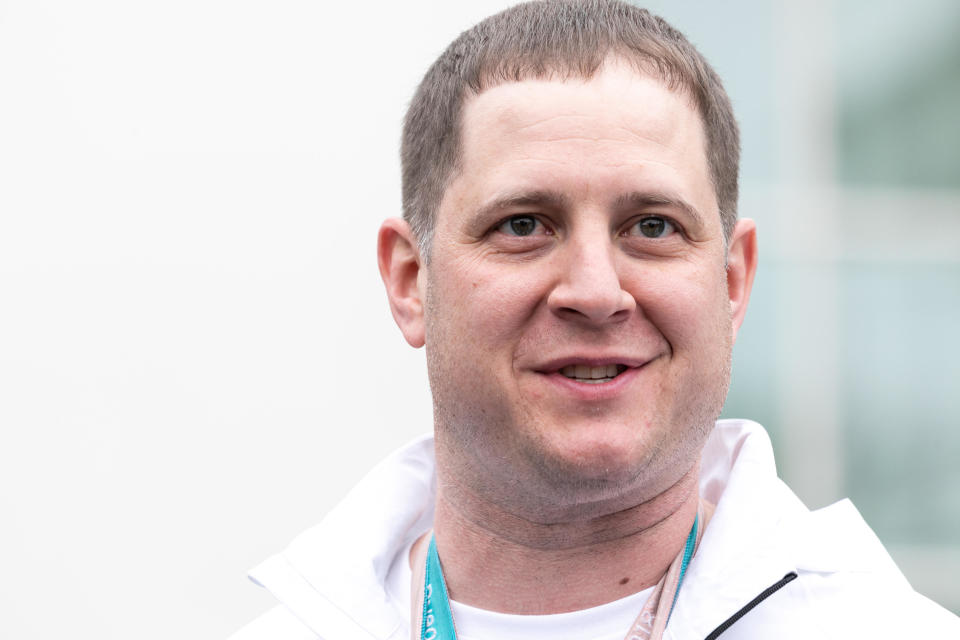 Olympic curler John Shuster attends White House ceremony in 2018. / Credit: Cheriss May/NurPhoto via Getty Images