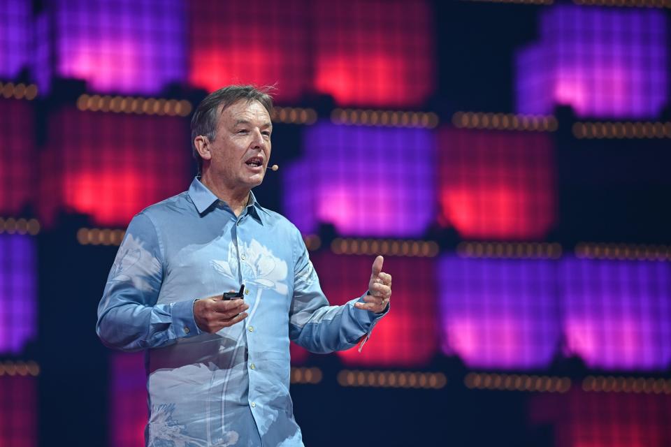 Chris Anderson, curator of Ted Talks, at Web Summit 2022 - Day One — in November 2022.