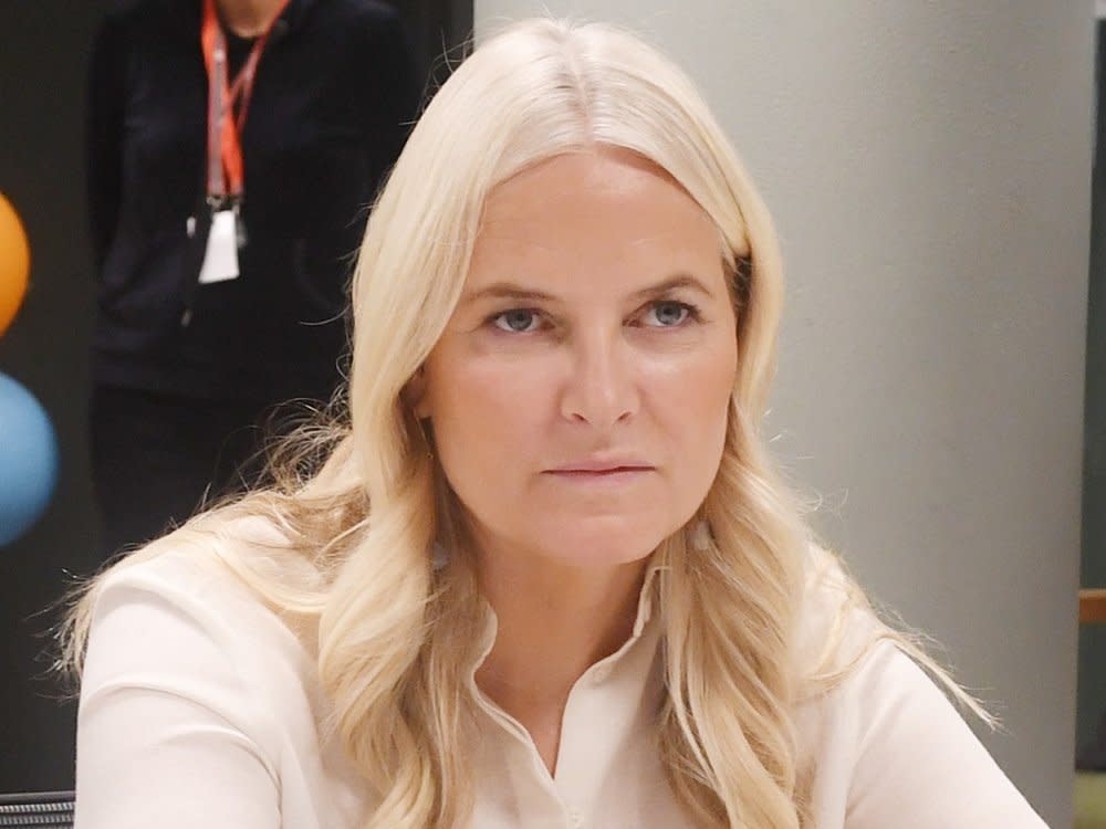 Kronprinzessin Mette-Marit von Norwegen bei dem Termin, die sie abbrechen musste. (Bild: Rune Hellestad / Getty Images)