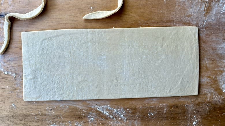 straight rectangle dough shape