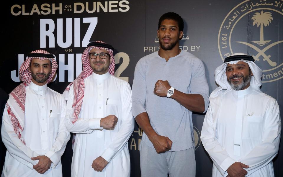 Anthony Joshua stages a 'Clash on the Dunes' against Andy Ruiz Jr in Saudi Arabia in 2019 - PA