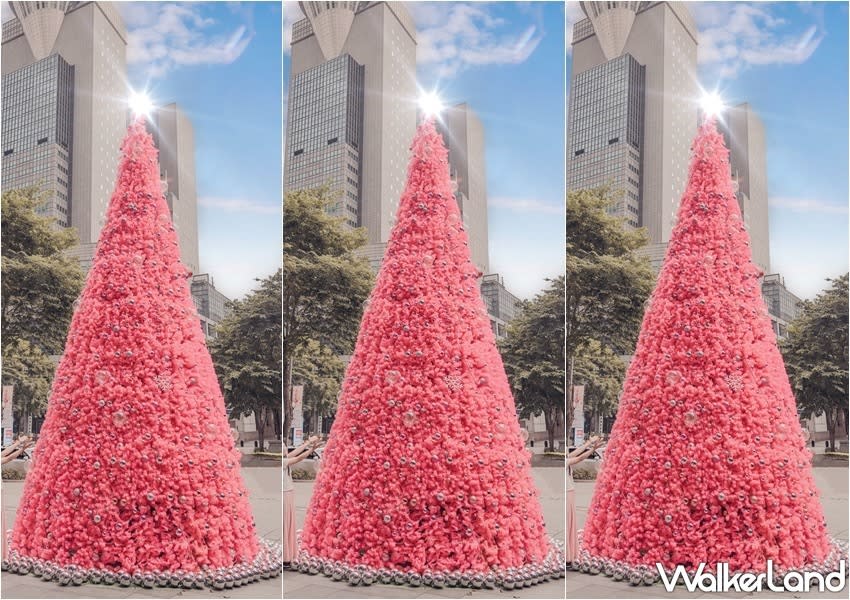<p>板橋大遠百 LOVE PINK耶誕樂園特別以全粉紅色的主題設計(圖|板橋大遠百/TaipeiWalker)</p>
