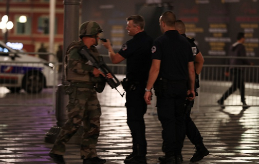 Armed police and soldiers are patrolling the streets of the French Riviera city. Photo: Getty/AAP