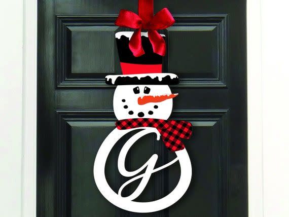 2) Snowman Door Hanger Christmas Door Hanger Christmas | Etsy