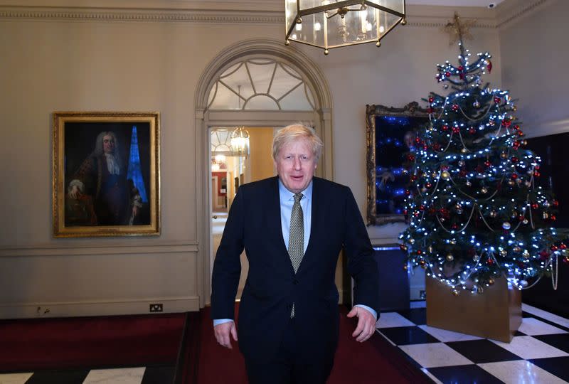 Britain's Prime Minister Boris Johnson leaves Downing Street, London
