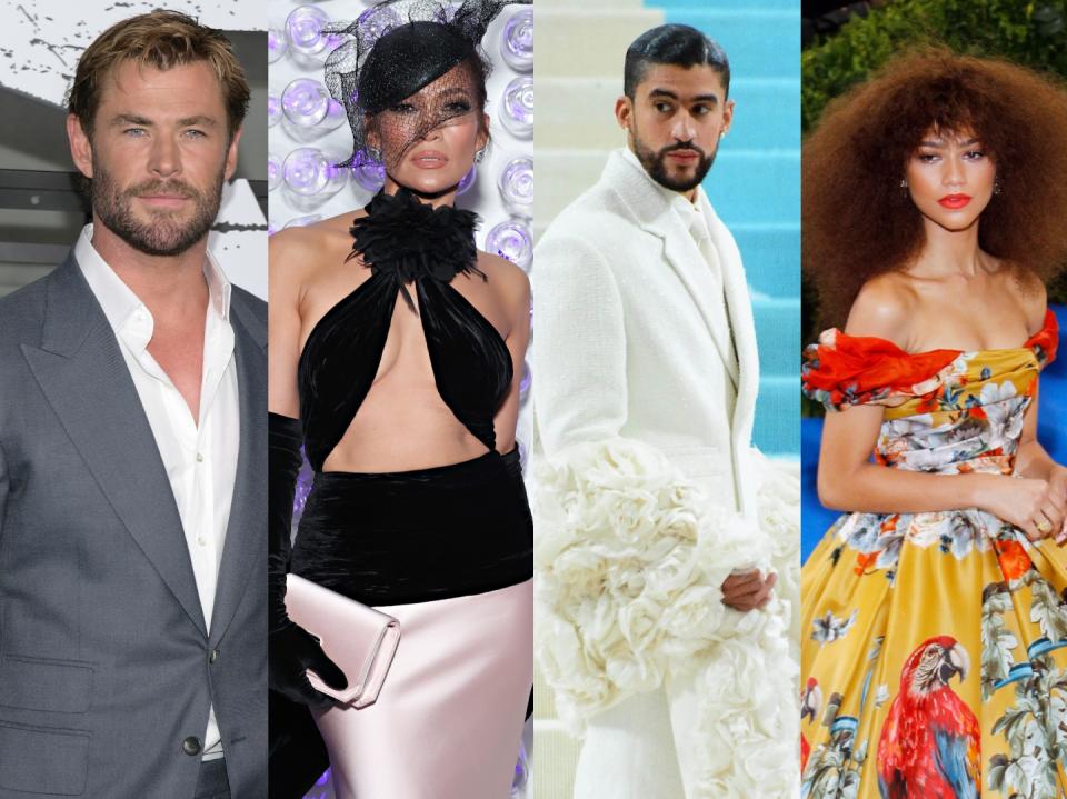 2024: Chris Hemsworth, Jennifer Lopez, Bad Bunny & Zendaya