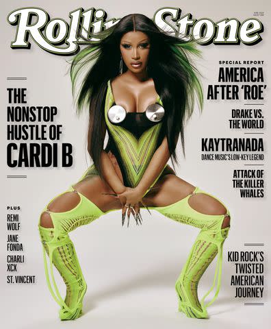 <p>Adrienne Raquel/Rolling Stone</p> Cardi B for 'Rolling Stone'