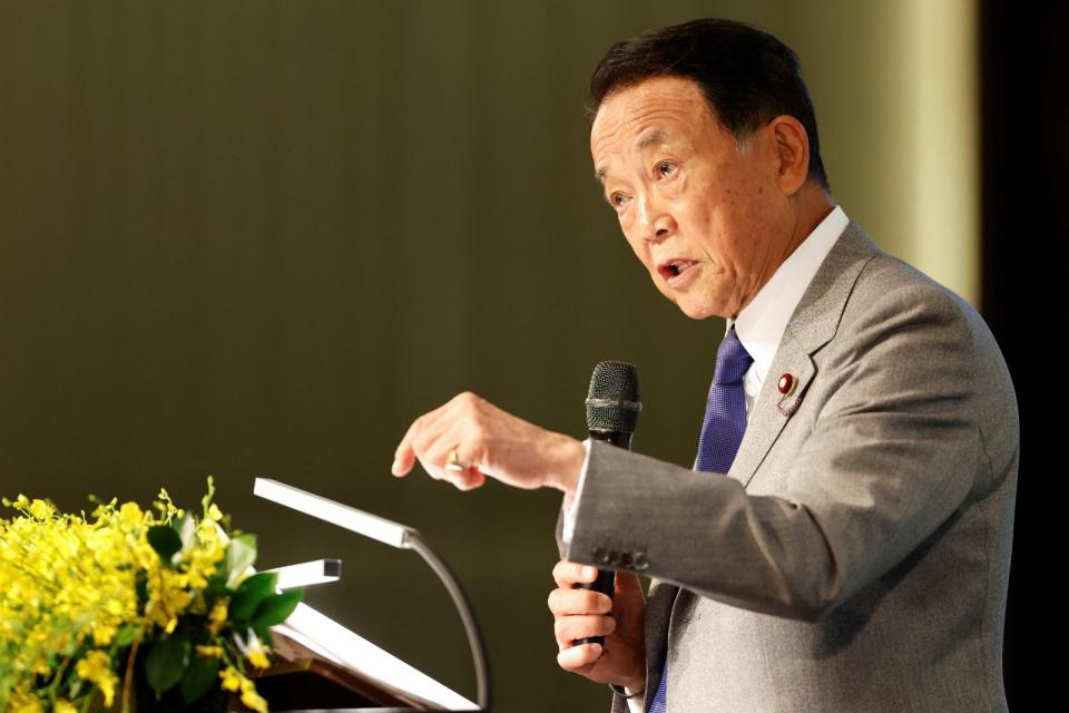 日本自民黨副總裁麻生太郎。路透社