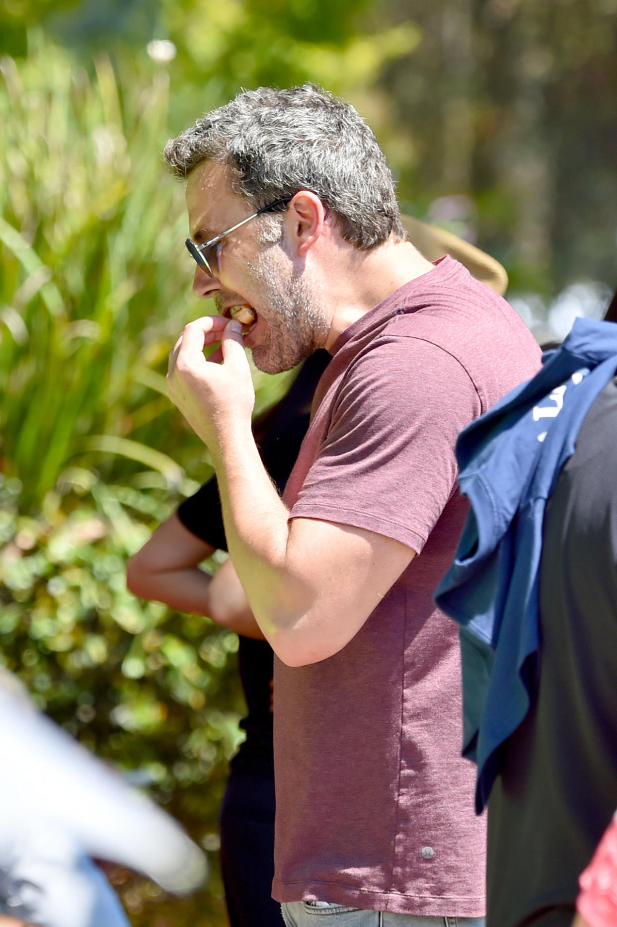 Ben Affleck enjoys a hot dog at a 4th of July festival in Brentwood <P> Pictured: Ben Affleck <B>Ref: SPL1532808  050717  </B><BR/> Picture by: Fern / Splash News<BR/> </P><P> <B>Splash News and Pictures</B><BR/> Los Angeles:310-821-2666<BR/> New York:212-619-2666<BR/> London:870-934-2666<BR/> photodesk@splashnews.com<BR/> </P>