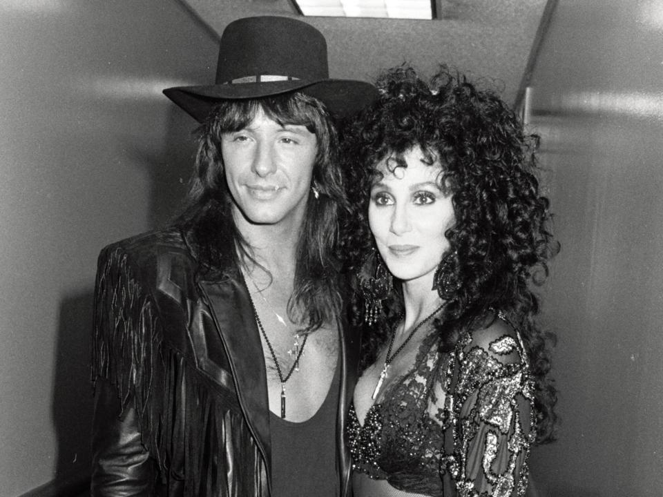 Richie Sambora and Cher during 1989 MTV Video Music Awards in Los Angeles, California, United States