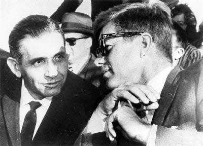 Raymond Telles and President John F. Kennedy.