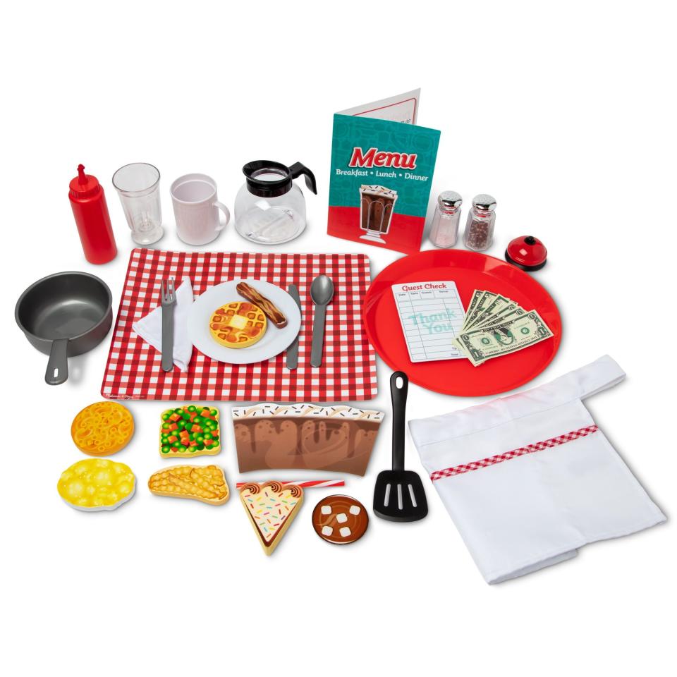 14) Deluxe Restaurant Cooking and Play Food Set